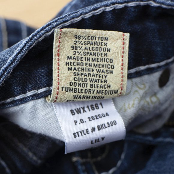 BKE Buckle Lily Stretch Capri 29 X 21 Women's Denim Jeans Thick Stitch - Picture 11 of 12